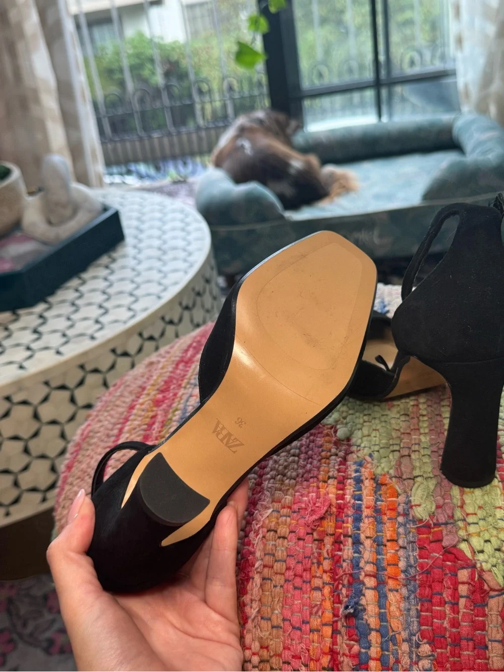 ⚫️▪️ Zara Black Ankle-Strap Block Heels ▪️⚫️